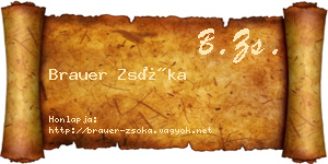 Brauer Zsóka névjegykártya